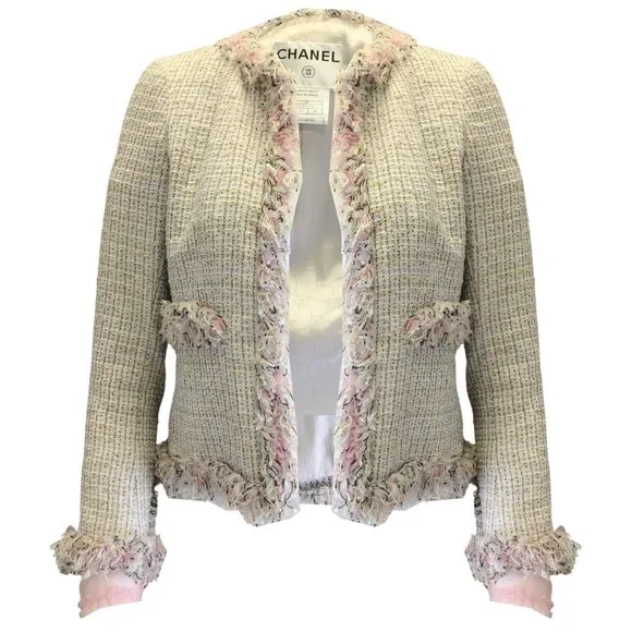 CHANEL | Jackets & Coats | Chanel Light Pink Light Blue Multi